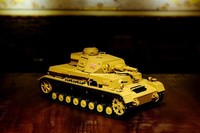 Rc Panzer Kampfwagen Iv Heng Long 1:16 Sandfarbe Rauch & Sound Metallgetriebe