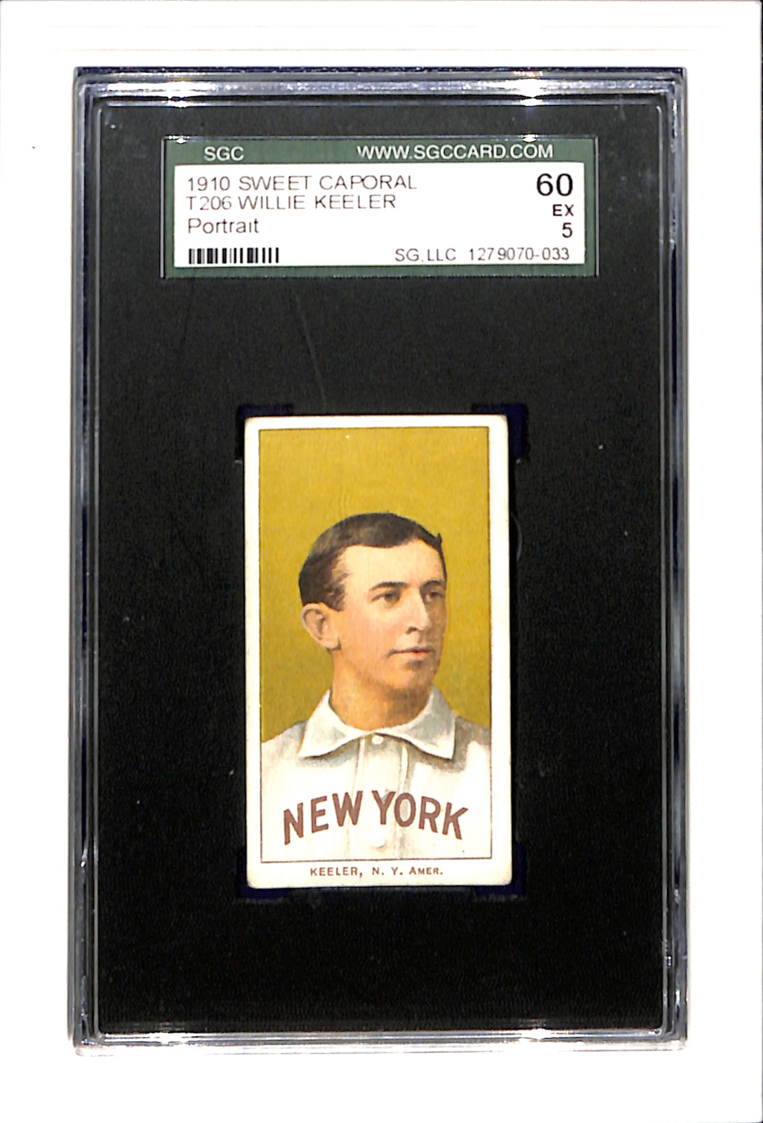 1909-1910 T206 Willie Keeler Portrait SGC 5 SN 1279070-033