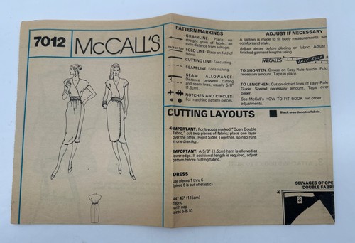 Vtg McCalls Halston 1980 No 7012 Misses Dress Sz14 Bust 36 S00 - Picture 3 of 4