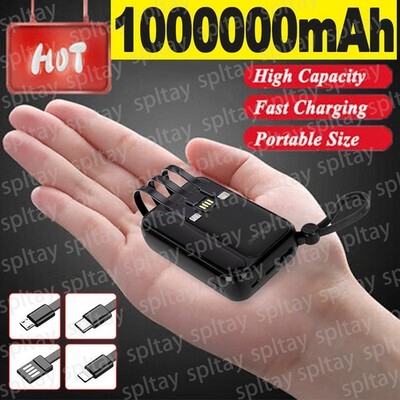 1000000mAh Powerbank Externer Batterie Ladegerät ZusatzAkku 4 USB Für Alle Handy