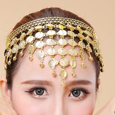 New Belly Dance Headband Golden Belly Dance Headpiece Hairband Dance Costume Jew