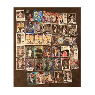 66 Card NBA Lot Prizm Optic Mosaic Luka LeBron Jordan Auto Parallels