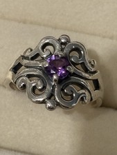 💜 James Avery Spanish Lace Ring – Amethyst – Size 8 💜