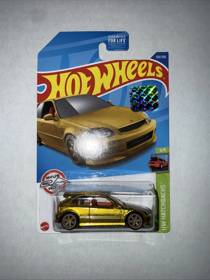 hot wheels 2022 super treasure hunt Factory Sticker 99 Honda Civic Type R EK9 - Image 2 of 4