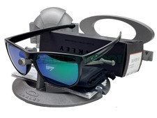       OAKLEY SLIVER R 009342 MATTE BLACK/JADE IRIDIUM SUNGLASSES 143 