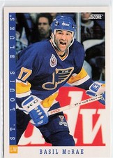 1993-94 Score #436 Basil McRae St. Louis Blues