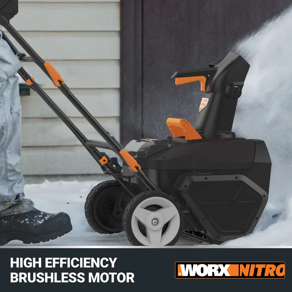 Soplador de nieve inalámbrico WG471 WORX 40V Power Share 20" con motor sin escobillas Foto 4 de 4
