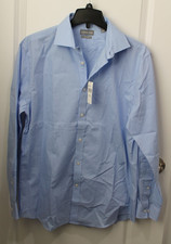 Michael Kors Men's Business Dress Shirt Sky Blue Long Sleeves size 16 32/33 NWT