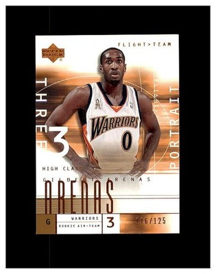 2001-02 Upper Deck Flight Team Copper 116/125 Gilbert Arenas #119 Rookie MINT
