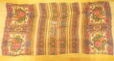 PASTEL FLORAL SILKY CHIFFON OBLONG 18" X 44" POLYESTER SCARF