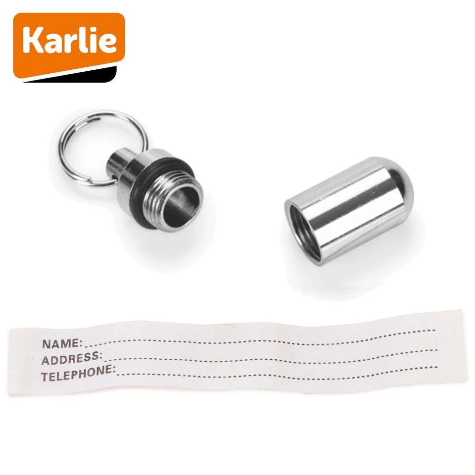 Karlie Adressanhänger silber - 3 Größen für Hund/Katze - Adresshülse Adresstube - Bild 4 von 4