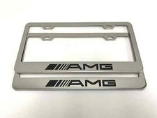 2 Amg Chrome Metal License Plate Frame