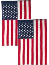12x18 American Garden Flag ~ 2 Pack ~ USA United States of America ~ US Flag