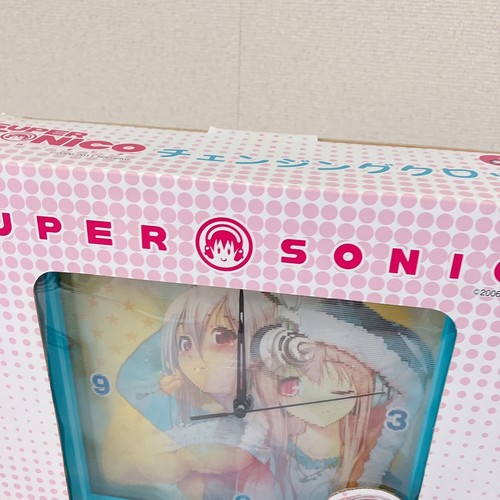 Super Sonico Changing Clock Headphones Light Blue Hoodie Swimsuit Anime Rare - Picture 17 of 24