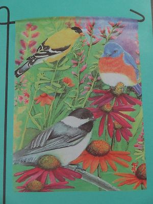 Meadow Creek Colorful Birds Decorative Garden Flag 12''X18''-New In Package
