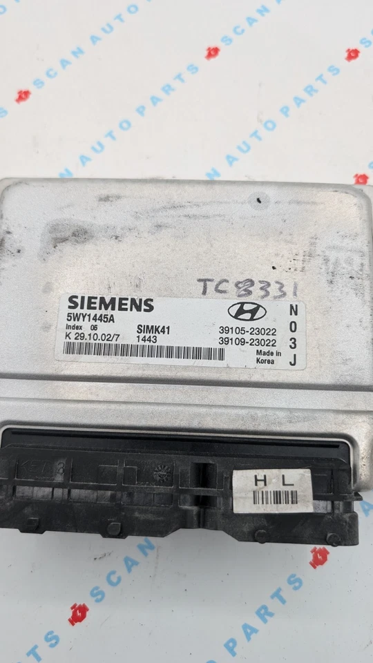 Used 2003 Hyundai Elantra SIEMENS SIMK41 / 39105-23022 ECU 5WY1445A - Image 2 of 4