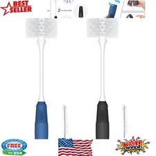 Soft Bristle Long Handle Bottle Cleaner with Hidden Brush - 2 Pack Convenience