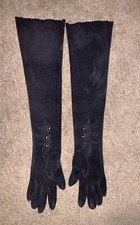 Saks Fifth Avenue Vintage Evening Suede Gloves