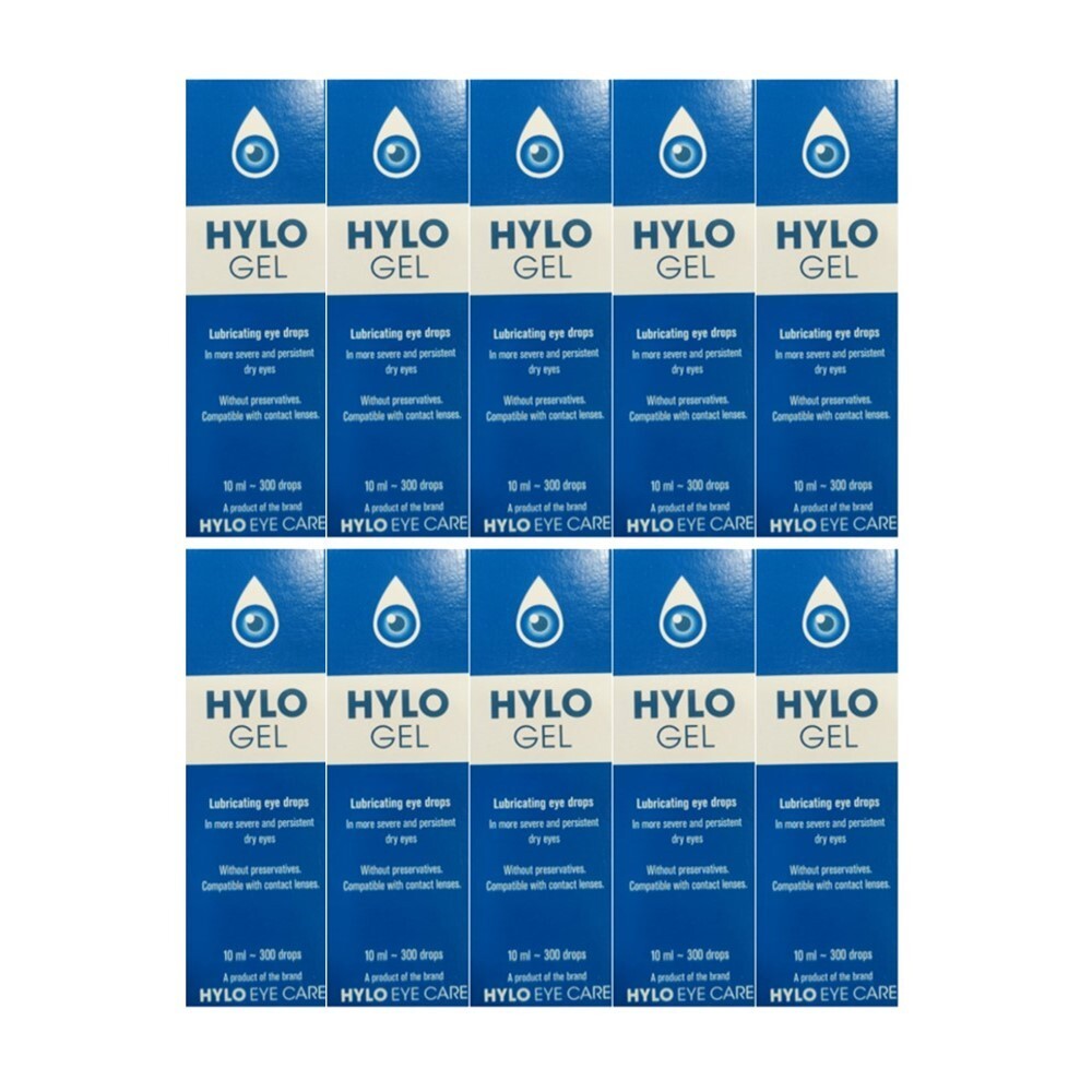 1-10x Hylo Gel Lubricating Eye Drops 10ml / ~300 drops Ursapharm for Dry Eyes