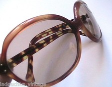 FRENCH 1960s MEN PSYCHEDELIC SUNGLASSES CURVED BUG FRAME TEMPERED LENSES UNWORN