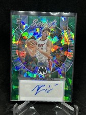 2022-2023 Mosaic Nikola Jovic Green Cracked Ice Rookie Scripts Auto