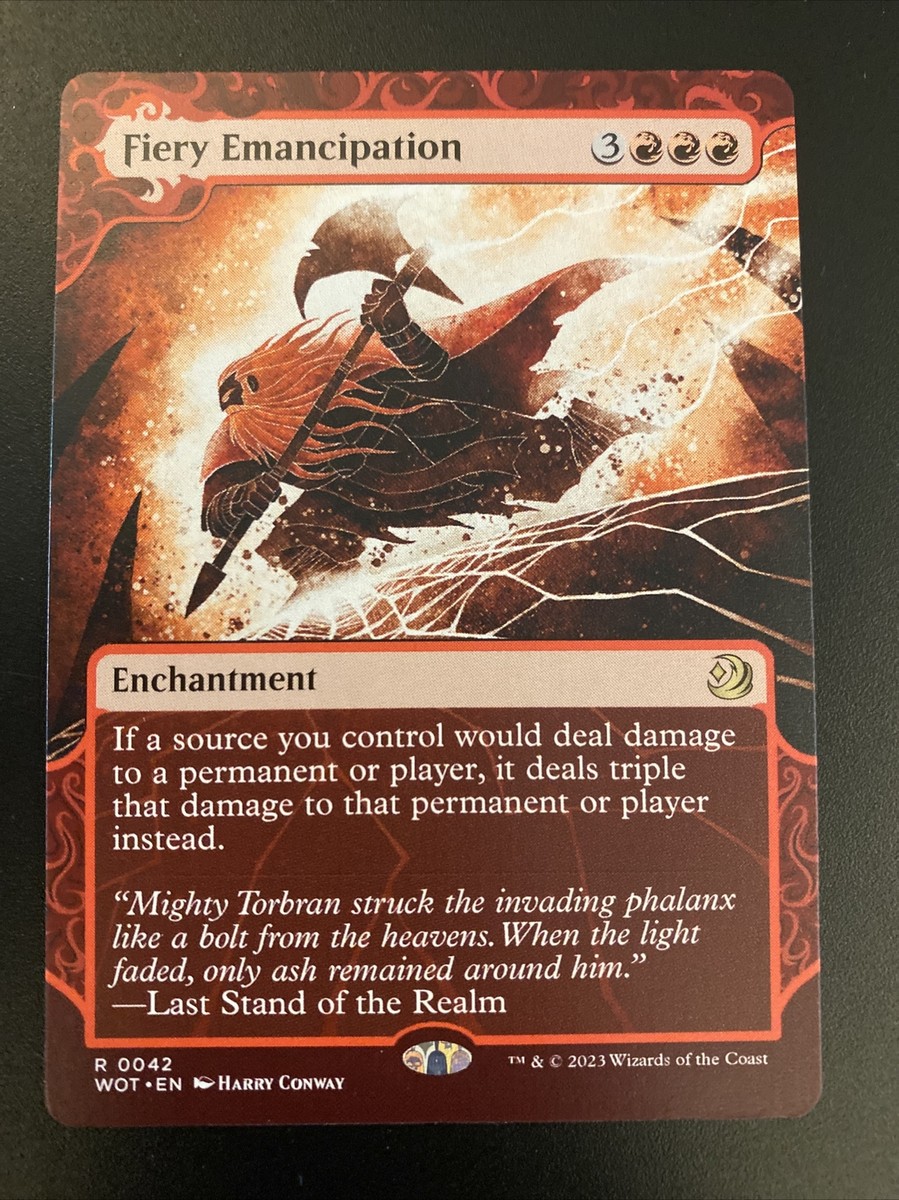 mtg cards like fiery emancipation Fiery Emancipation Enchanting Tales #42 MTG Wilds of Eldraine Rare NM  English