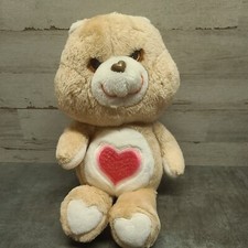 Vintage Care Bears Plush 1983 Tenderheart Bear Brown 13" Kenner Red Heart