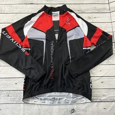NEW Arsuxeo Pro Functional Full Zip Cycling Jacket Men's Medium Black Red