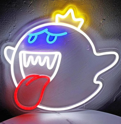 Custom Boo Neon sign,Ghost Neon Light,Mario boo light,Home Decor,Gifts for Teens