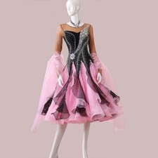 Ballroom dance dress competition diamond-encrusted costume Stagewear