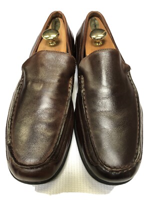 Nunn Bush Brown Leather Slip-On Loafers with Moccasin Stitching Amazon.com | Nunn Bush Cam Moc Toe Slip-On Brown Crazy Horse  main image 2
