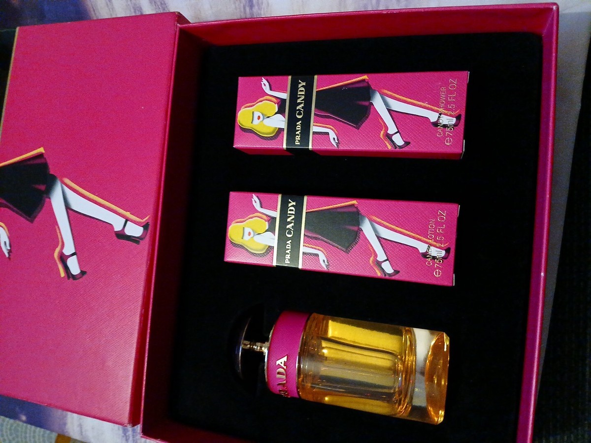 Prada Candy Perfume Lotion Shower Gel Gift Set 50ml | eBay