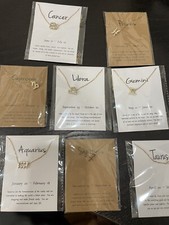 Constellation Zodiac Sign Necklace Pendant Chain Jewelry Or Tennis Bracelet USA