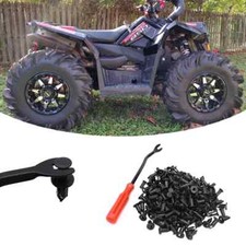 100pcs ATV UTV Plastic Fender Clips Body Rivets With Fastener Eliminator