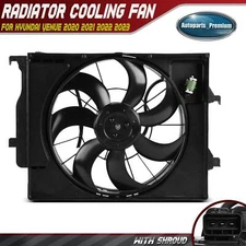Single Radiator Fan Assembly for Hyundai Venue 2020 2021 2022 2023 L4 1.6L Gas