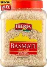 Basmati Rice Jar, 2 Pounds, Extra Long Grain, Naturally Aged Indian White Basmat