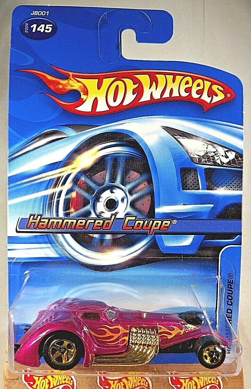 2006 Hot Wheels Mainline/Collector #145 HAMMERED COUPE Magenta w/Gold5Sp 06Card