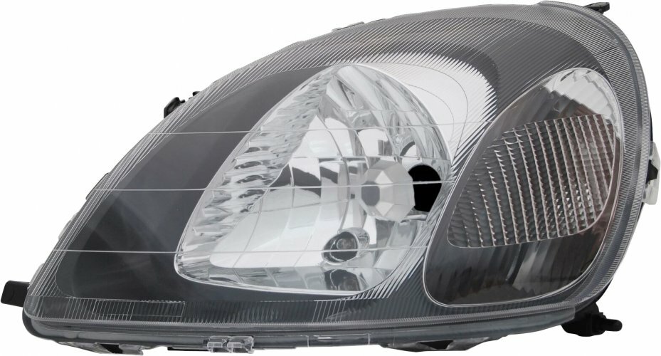 Phare avant gauche pour Toyota Yaris 1999-2005 optique halogène noir
