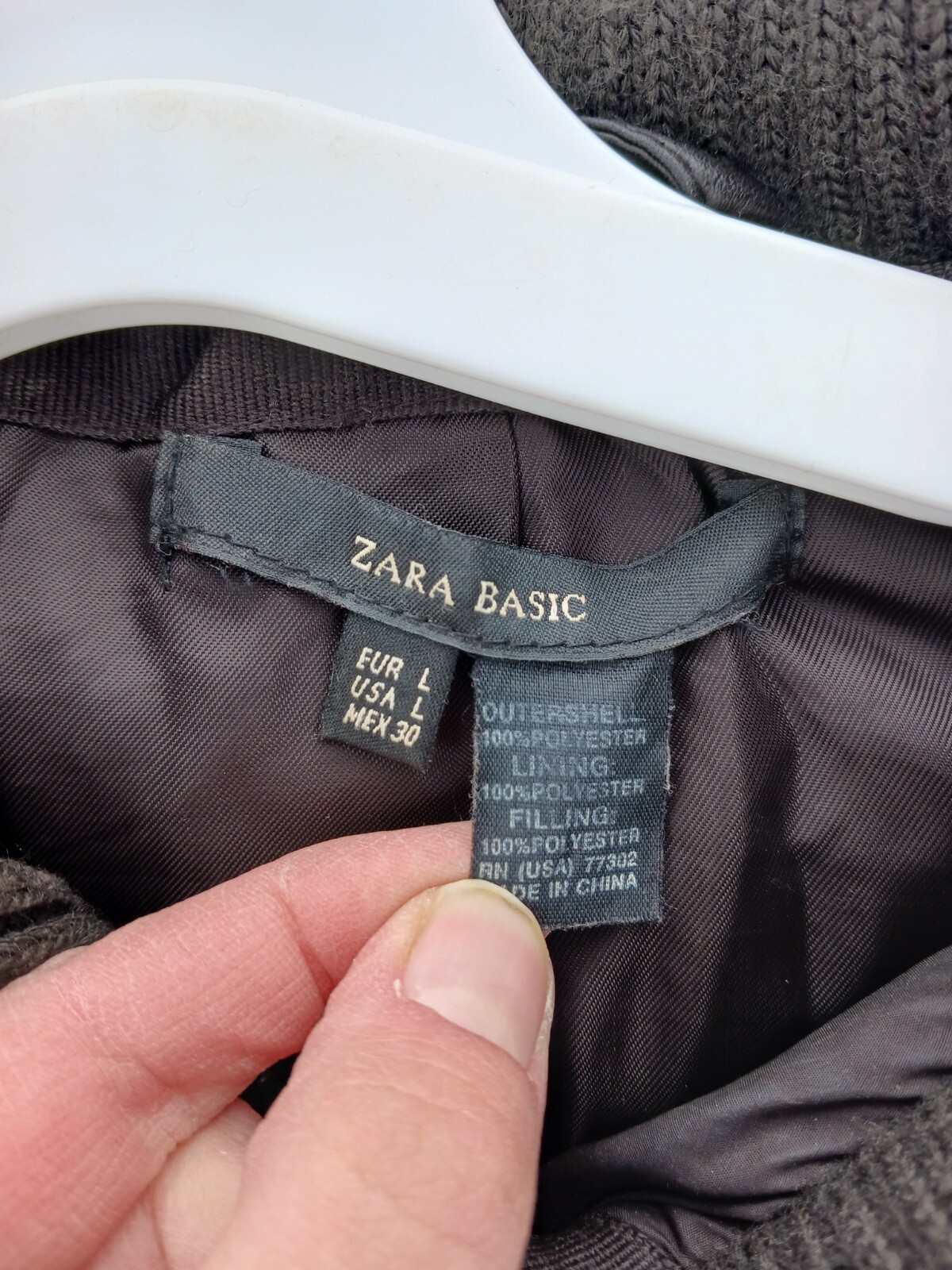 Zara Basic Size Large Puffer Jacket Wide Shawl Co… - image 5