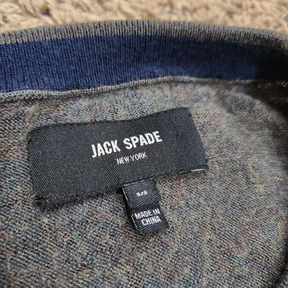NEW Jack Spade Knit Sweater Small Gray Long Sleeve Cotton Wool Acrylic - Image 2 of 4