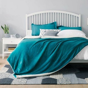 BEDSURE Sherpa Fleece Blanket Throw Size Purple Plush ...