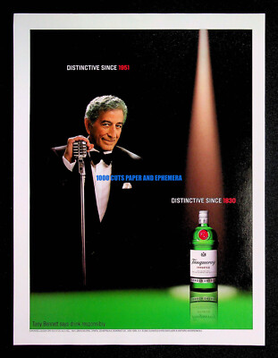 Tanqueray Gin 2002 Tony Bennett Trade Print Magazine Ad Alcohol Poster ADVERT