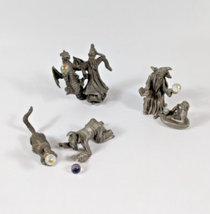 GALLO Pewter Miniature Figurine Wizards Dragons Apprentice Lot Of 3