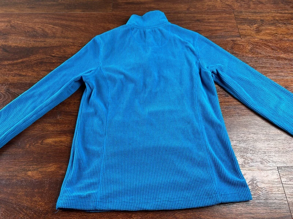 Camisa Pullover Térmica Azul Cuello Simulado Cremallera 1/4 Mandarina Para Mujer Talla Pequeña Foto 3 de 4