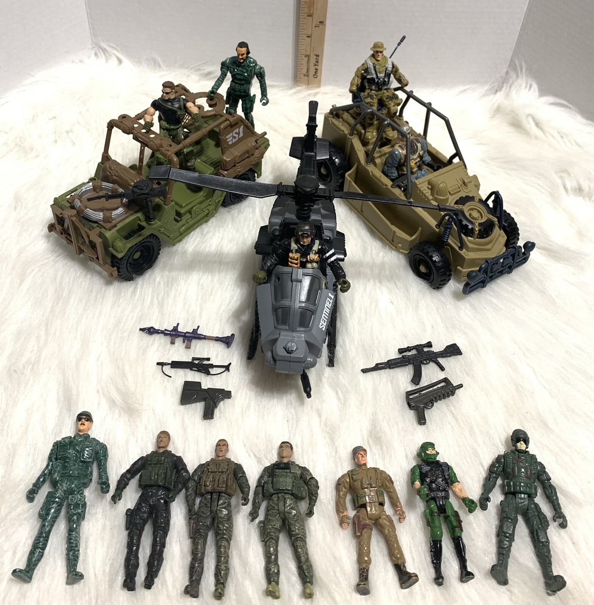 Vtg Chap Mei Plastic Action Figures Vehicles Mixed Brand Soldier