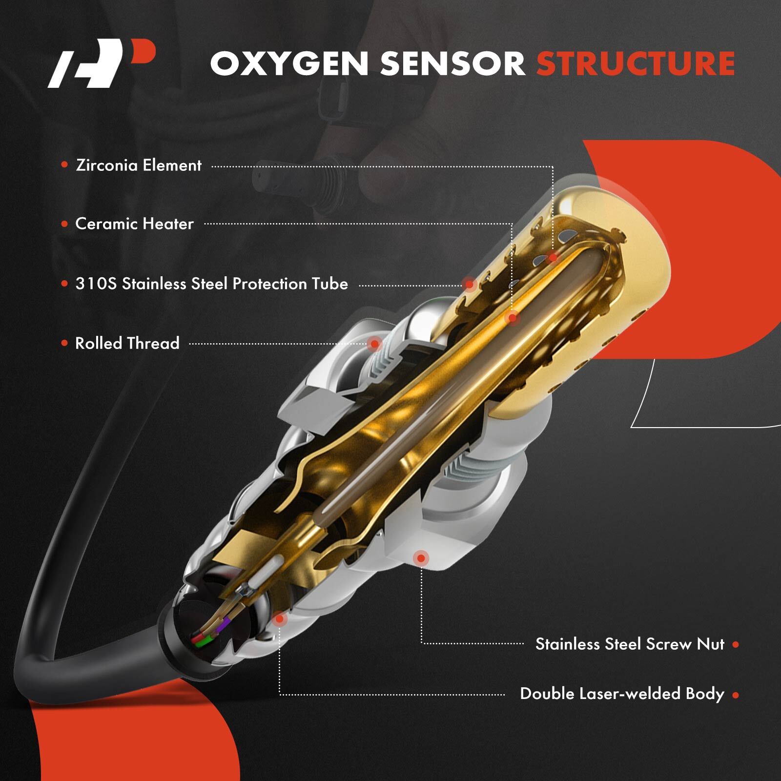 A-Premium 4x Upstream & Downstream O2 Oxygen Sensor for Acura NSX 17-22 V6 3.5L