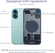 Back Glass Replacement with Metal or Magnet o...