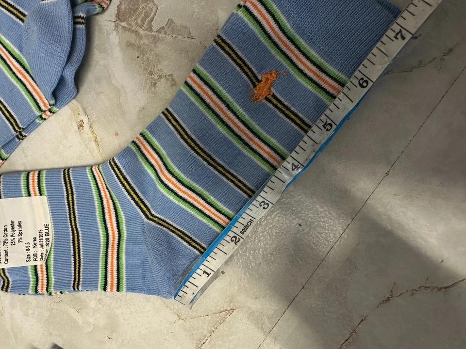 New without tags! Polo Ralph Lauren Lot 6 Pairs -Boys 8-9.5 multicolor Socks - Image 3 of 4
