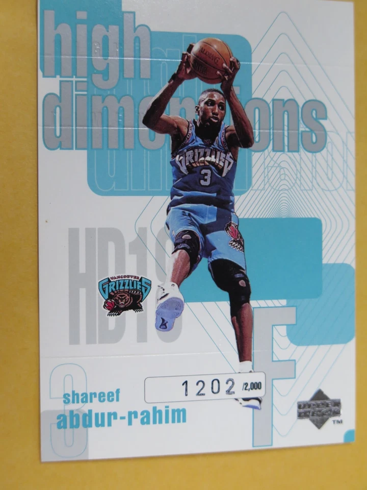 Shareef Abdur-Rahim 1997-98 Upper Deck High Dimensions #HD18 Limited Card /2000 - Image 2 of 4