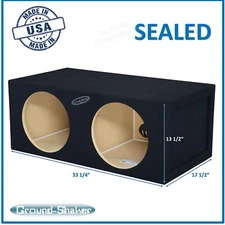 Dual Sealed Sub Box Subwoofer Enclosure Ground Shaker X-Large Sub Box